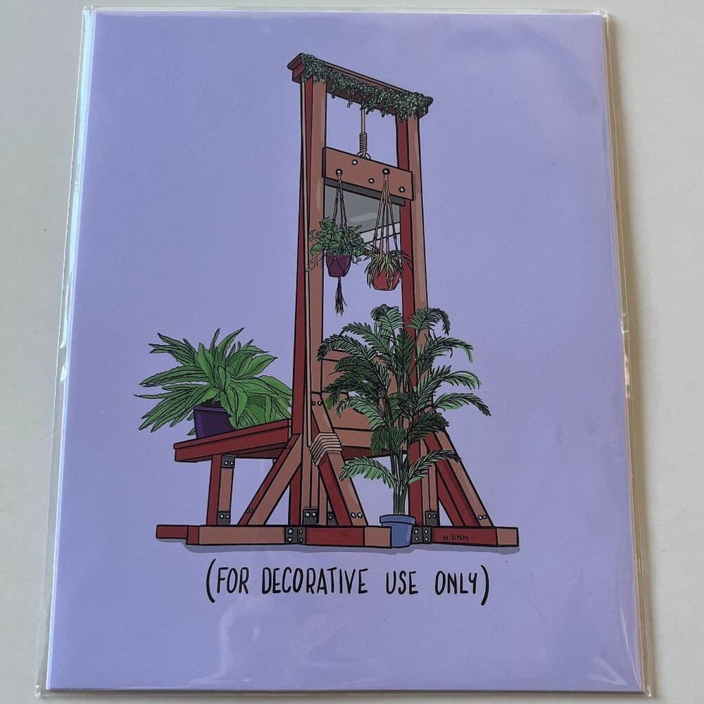 Funny Guillotine Plants Art Print
